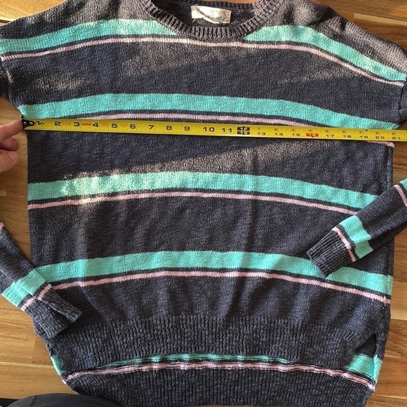 Pink Rose Striped Sweater size medium - Picture 4 of 5